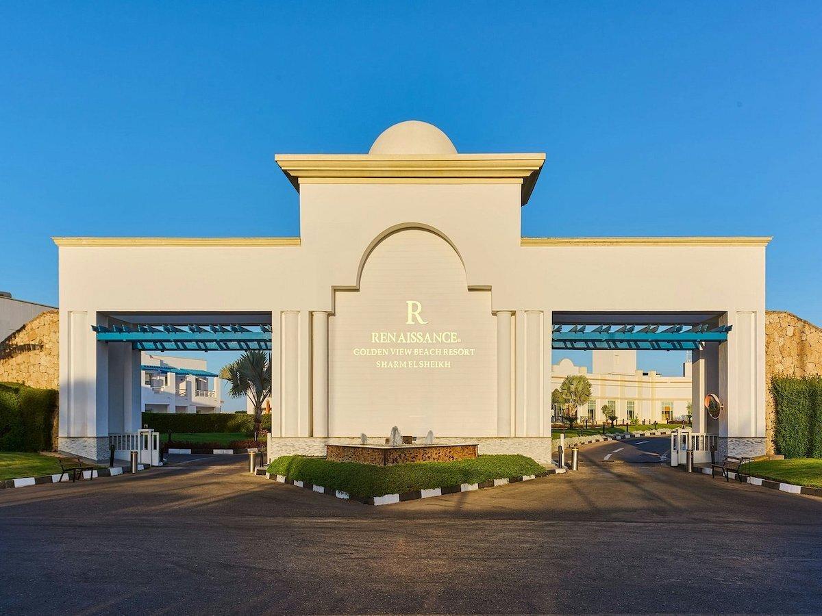 Renaissance Sharm El Sheikh Golden View Beach Resort entrance in Hadaba
